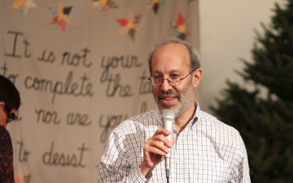 rabbi peter schweitzer leading a q&a session about secular judaism