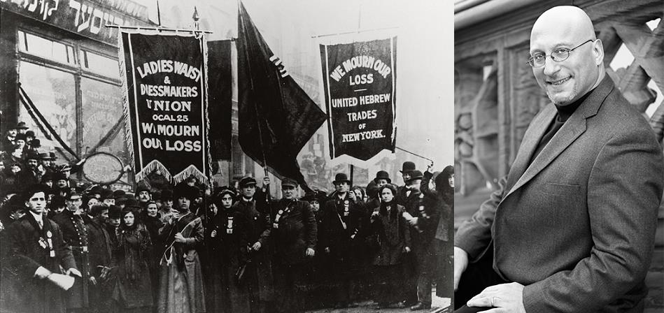A union protest after the shirtwaist factory fire, along with Warren Shaw, NYC historian