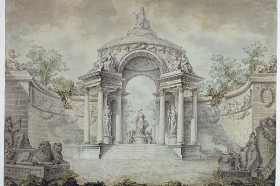 Exedra in a Park Dedicated to the Virtues and Human Activities by Jean-Charles Delafosse